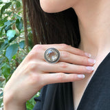 Topaz Ring, White Topaz Ring, Natural White Topaz, December Birthstone, Round Silver Ring, Vintage Ring, White Diamond Ring, 925 Silver Ring