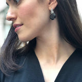 Smoky Topaz Earrings, Topaz Earrings, Smoky Topaz, December Earrings, Tribal Earrings, Smoky Earrings, Vintage Earrings, Large Gem Earrings