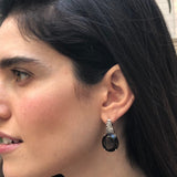 Smoky Topaz Earrings, Topaz Earrings, Smoky Topaz, December Earrings, Tribal Earrings, Smoky Earrings, Vintage Earrings, Large Gem Earrings