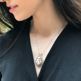Mosaic Pendant, Natural Shell Pearl, Lady Pendant, Mother of Pearls Pendant, Silver Oval Pendant, Artistic Pendant, Rare by Adina