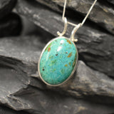 Chrysocolla Necklace, Natural Chrysocolla Pendant, Large Blue Pendant, Statement Necklace, Solitaire Chrysocolla Pendant, Blue Gem Necklace