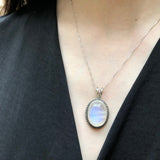 Moonstone Pendant, Natural Moonstone Pendant, Rainbow Moonstone Pendant, Rainbow Moonstone, Blue Moonstone Pendant, Blue Moonstone, Silver