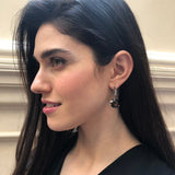 Drop Topaz Earrings, Natural Smoky Topaz, Long Round Earrings, Brown Topaz Earrings, December Birthstone, Statement Earrings, Adina Stone