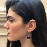 Drop Topaz Earrings, Natural Smoky Topaz, Long Round Earrings, Brown Topaz Earrings, December Birthstone, Statement Earrings, Adina Stone