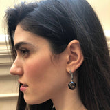 Drop Topaz Earrings, Natural Smoky Topaz, Long Round Earrings, Brown Topaz Earrings, December Birthstone, Statement Earrings, Adina Stone