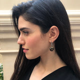 Drop Topaz Earrings, Natural Smoky Topaz, Long Round Earrings, Brown Topaz Earrings, December Birthstone, Statement Earrings, Adina Stone