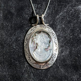 Cameo Pendant, Large Cameo, Lady Pendant, Victorian Pendant, Statement Pendant, Vintage Pendant, Roman Pendant, Carved Pendant, Cameo