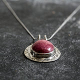 Rhodochrosite Pendant, Natural Rhodochrosite, Statement Pendant, Large Unique Pendant, Large Pendant, Birthstone Pendants, Victorian Pendant