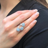 Aquamarine Ring, Natural Aquamarine, Blue Statement Ring, Blue Ring, Vintage Ring, March Birthstone, Inspirational Ring, Solid Silver Ring