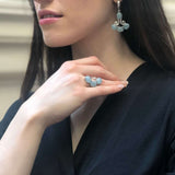 Aquamarine Ring, Natural Aquamarine, Blue Statement Ring, Blue Ring, Vintage Ring, March Birthstone, Inspirational Ring, Solid Silver Ring