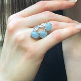 Aquamarine Ring, Natural Aquamarine, Blue Statement Ring, Blue Ring, Vintage Ring, March Birthstone, Inspirational Ring, Solid Silver Ring