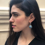 Heavy Aquamarine Earrings, Natural Aquamarine, Large Blue Earrings, March Birthstone, Heavy Earrings, Aqua Blue Earrings, Silver Earrings