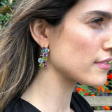 Rainbow Earrings, Topaz Earrings, Natural Stones, Gemstone Earrings, Statement Earrings, Unique Long Earrings, Emerald Earrings, Ruby