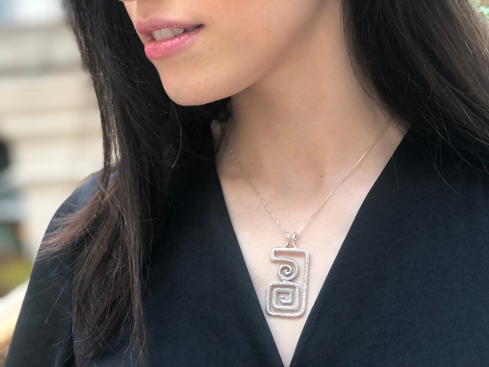 Silver Pendant, Silver Maze Pendant, Artistic Pendant, Statement Pendants, Large Pendant, Silver Art, Statement Necklace, Victorian Pendant