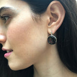 Green Earrings, Green Diamond, Created Diamond, Mint Diamond Earrings, Vintage Earrings, Antique Earrings, Big Earrings, 925 Silver Earrings