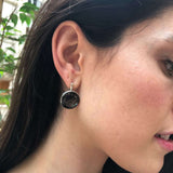 Green Earrings, Green Diamond, Created Diamond, Mint Diamond Earrings, Vintage Earrings, Antique Earrings, Big Earrings, 925 Silver Earrings