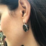 Green Earrings, Green Diamond, Created Diamond, Mint Diamond Earrings, Vintage Earrings, Antique Earrings, Big Earrings, 925 Silver Earrings