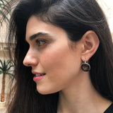Green Earrings, Green Diamond, Created Diamond, Mint Diamond Earrings, Vintage Earrings, Antique Earrings, Big Earrings, 925 Silver Earrings