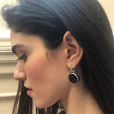 Smoky Topaz Earrings, Natural Smoky Topaz Earrings, Large Topaz Earrings, December Birthstone Earrings, Round Silver Earrings, Rare by Adina
