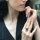 Ruby Ring, Natural Ruby Ring, July Birthstone Ring, Silver Feather Ring, Large Ruby Ring, July Ring, Statement Ring, Solid Silver Ring, Ruby