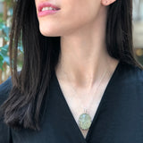 Large Prehnite Pendant, Natural Prehnite, Celtic Silver Pendant, Statement Pendant, Chunky Pendant, Heavy Pendant, Solid Silver Pendant