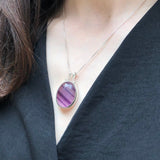 Large Amethyst Pendant, Natural Amethyst, Statement Pendant, Oval Pendant, Antique Silver Pendant, Big Purple Pendant, Solid Silver Pendant