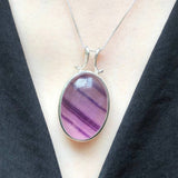 Large Amethyst Pendant, Natural Amethyst, Statement Pendant, Oval Pendant, Antique Silver Pendant, Big Purple Pendant, Solid Silver Pendant