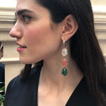 Multi Gemstone Earrings - Natural Stone Statement Earrings - Large Gemstone Earrings