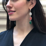 Multi Gemstone Earrings - Natural Stone Statement Earrings - Large Gemstone Earrings