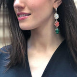Multi Gemstone Earrings - Natural Stone Statement Earrings - Large Gemstone Earrings
