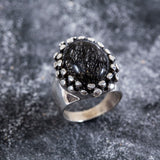 Rutilated Quartz Ring, Natural Quartz, Black Rutilated Quartz, Statement Ring, Vintage Rings, Large Quartz Ring, Rutilated Quartz, Quartz