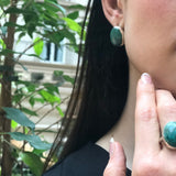 Statement Ring, Chrysocolla Ring, Natural Chrysocolla, Unique Ring Design, Vintage Blue Ring, 925 Silver Ring, Blue Stone Ring, Chrysocolla