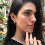 Statement Ring, Chrysocolla Ring, Natural Chrysocolla, Unique Ring Design, Vintage Blue Ring, 925 Silver Ring, Blue Stone Ring, Chrysocolla