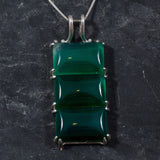 Green Aventurine Pendant, Green Agate Pendant, Natural Aventurine, Rectangle Pendant, Green Stone Pendant, Statement Pendant, Unique Pendant