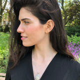 Lady Pendant, Mosaic Pendant, Mother of Pearl Pendant, Statement Pendant, Large Oval Pendant, Mother of Pearl , Statement Piece, 925 Pendant