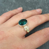 Emerald Ring, Created Emerald, Green Emerald Ring, Victorian Ring, Vintage Green Ring, Green Oval Ring, Natural Opal Ring, Solid Silver Ring