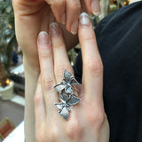 Butterfly Ring, Statement Ring, Large Silver Ring, Silver Art Ring, Insect Ring, Caterpillar Ring, Artistic Ring, Designer Ring, Nature Ring