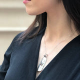 Dark Purple Pendant, Natural Mystic Topaz, Large Topaz Necklace, Unique Statement Pendant, Ancient Pendant, Artistic Silver, Adina Stone