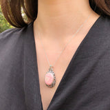 Rhodochrosite Pendant, Natural Rhodochrosite, Statement Pendant, Unique Silver Pendant, Large Pendant, Vintage Pendants, Statement Necklace