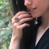 Smoky Topaz Ring, Natural Topaz Ring, December Birthstone, Victorian Ring, Brown Vintage Ring, Topaz Ring, Oval Topaz Ring, 925 Silver Ring