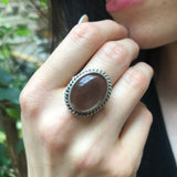 Smoky Topaz Ring, Natural Topaz Ring, December Birthstone, Victorian Ring, Brown Vintage Ring, Topaz Ring, Oval Topaz Ring, 925 Silver Ring