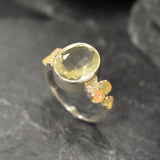 Citrine Ring, Natural Citrine, November Birthstone, Victorian Ring, Yellow Diamond Ring, Vintage Ring, Large Citrine Ring, Solid Silver Ring