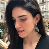 Ruby Earrings, Natural Ruby, Long Earrings, July Birthstone, Vintage Earrings, Teardrop Earrings, Statement Earrings, Solid Silver Earrings