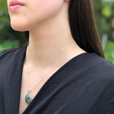 Ocean Jasper Pendant, Natural Jasper, Vintage Pendant, Antique Pendant, Statement Gemstone Pendant, Green Pendant, Solid Silver Pendant