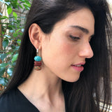 Bohemian Earrings, Multistone Earrings, Long Heavy Earrings, Statement Earrings, Boho Earrings, Silver Earrings, Jasper, Amazonite, Agate