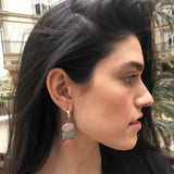 Rose Quartz Earrings, Natural Rose Quartz Earrings, Statement Dangling Earrings, Multistone Earrings, Pastel Earrings, Pink Gem Earrings