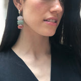 Rose Quartz Earrings, Natural Rose Quartz Earrings, Statement Dangling Earrings, Multistone Earrings, Pastel Earrings, Pink Gem Earrings