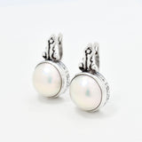 Mabe Pearl Earrings, Pearl Earrings, Rainbow Mabe Pearl, Large Pearl Earrings, Vintage Pearl Earrings, Mabe Pearl, June Birthstone, Pearl