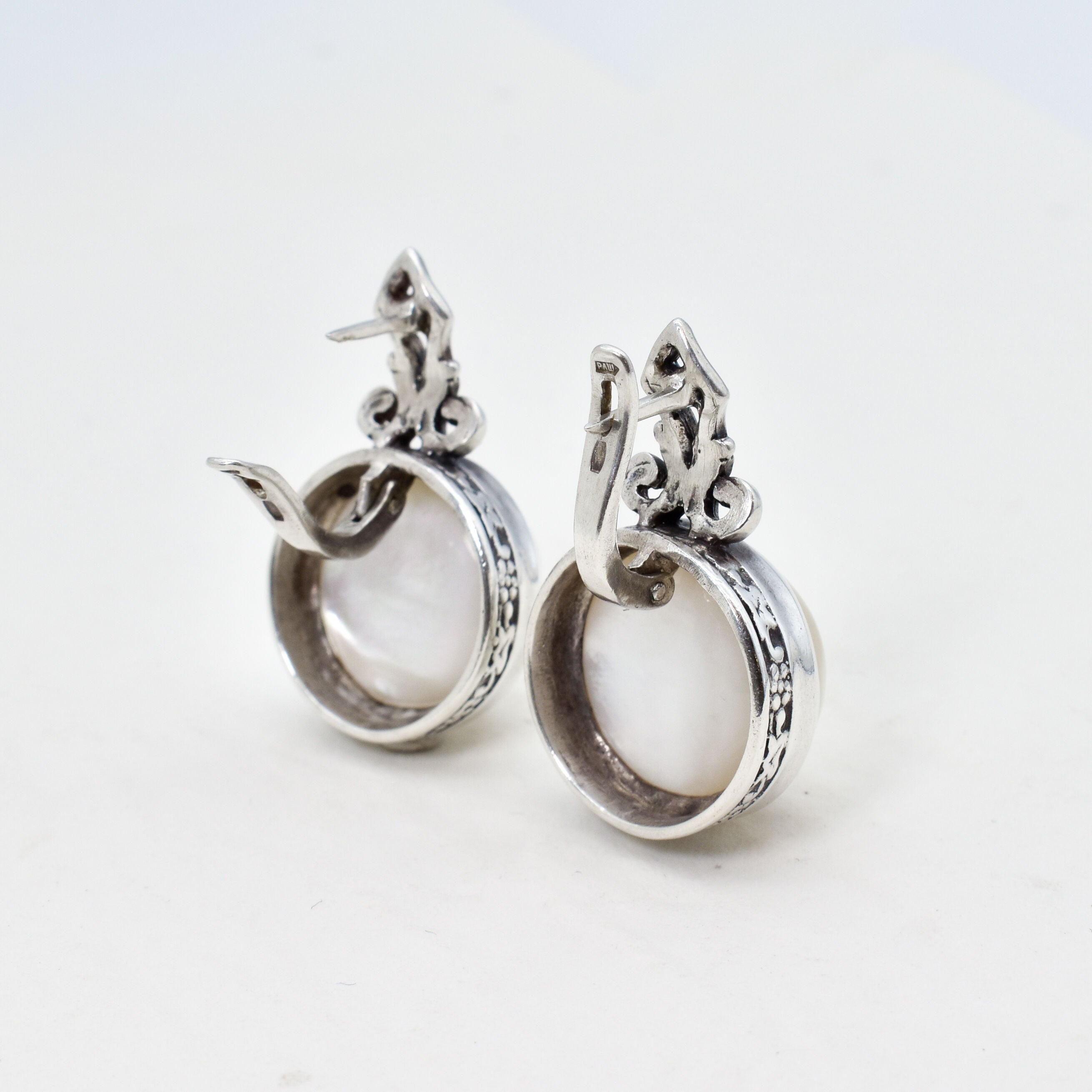 Huge Pearl Earrings Natural Pearl Earrings White Vintage