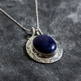 Large Blue Pendant, REAL Sodalite Necklace, Top Grade Sodalite, Blue Statement Pendant, Large Vintage Pendant, Antique Pendant, Adina Stone